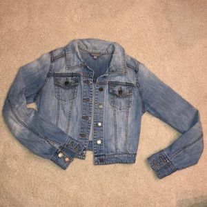 Cropped jean jacket